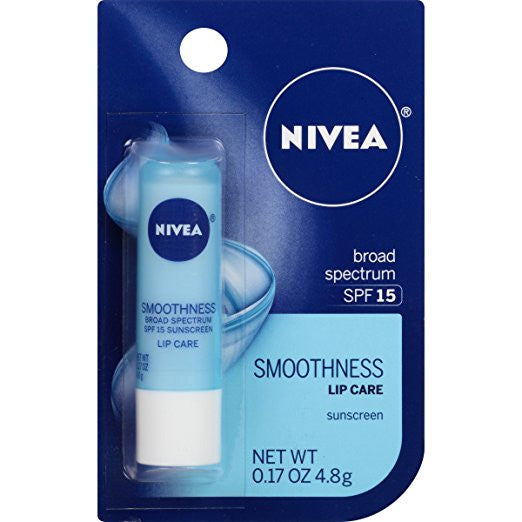 NIVEA Smoothness Lip Care SPF 15 0.17 Ounce Carded Pack (Pack of 6)