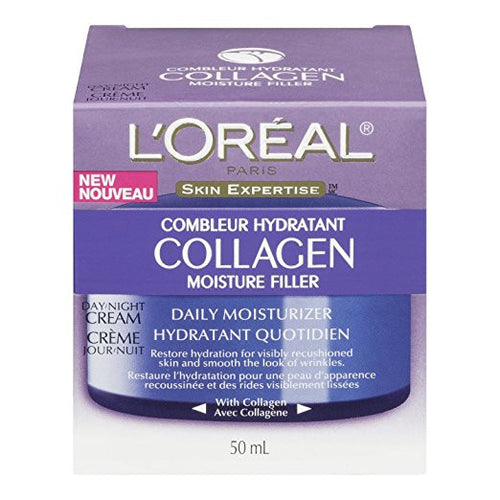 L'Oreal Paris Collagen Moisture Filler Facial Day/Night Cream, All Skin Types 1.7 oz