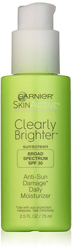 Garnier SkinActive Clearly Brighter Anti-Sun Damage Daily Moisturizer SPF 30, 2.5 Fluid Ounce